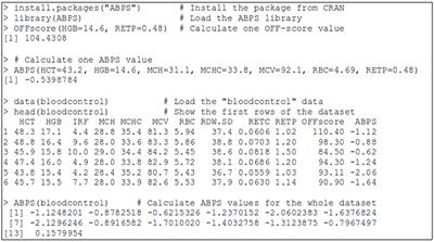 ABPS: An R Package for Calculating the Abnormal Blood Profile Score